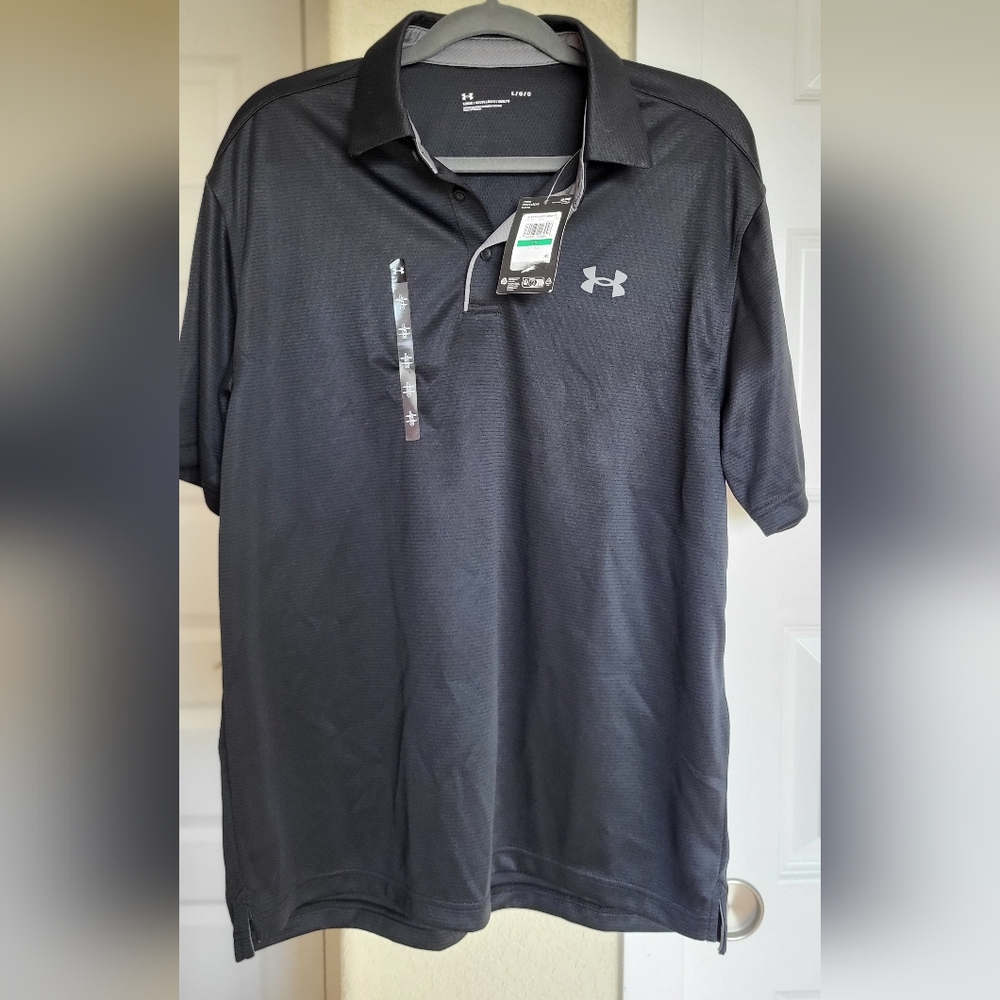 Under Armour Men's Black Polo Shirt